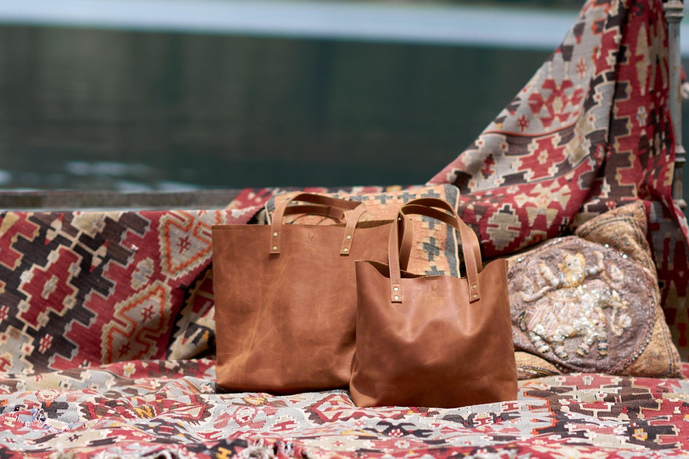 Leather Tote — Honey — 1