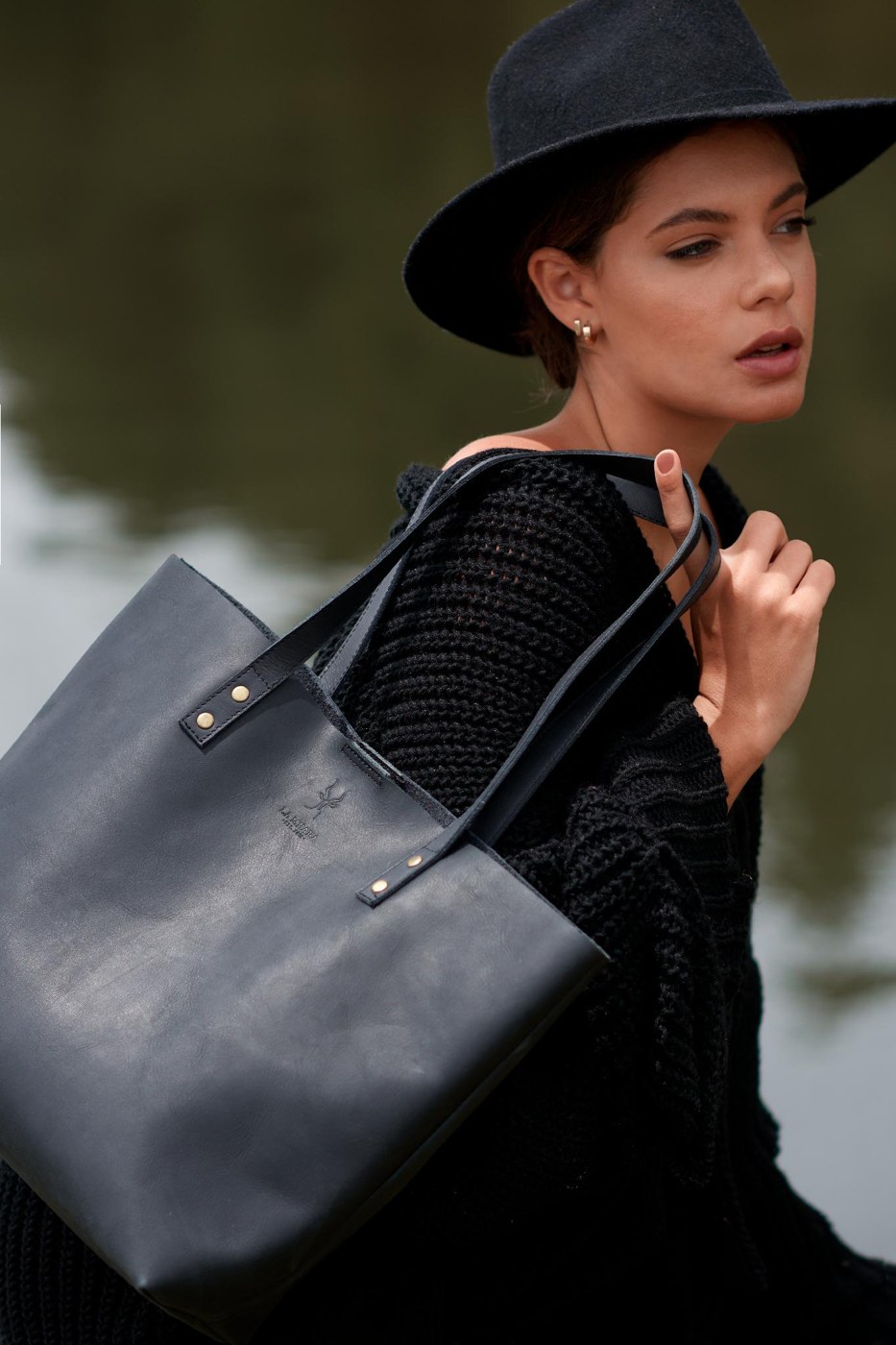 Leather Tote — Dusky — 2