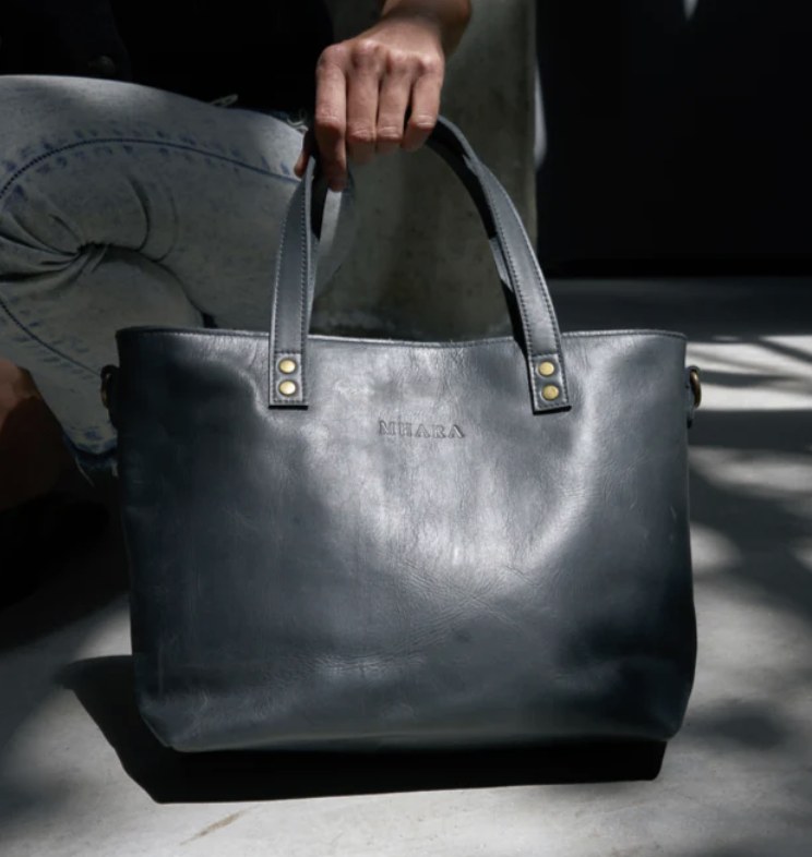 Leather Tote — Dusky — 3