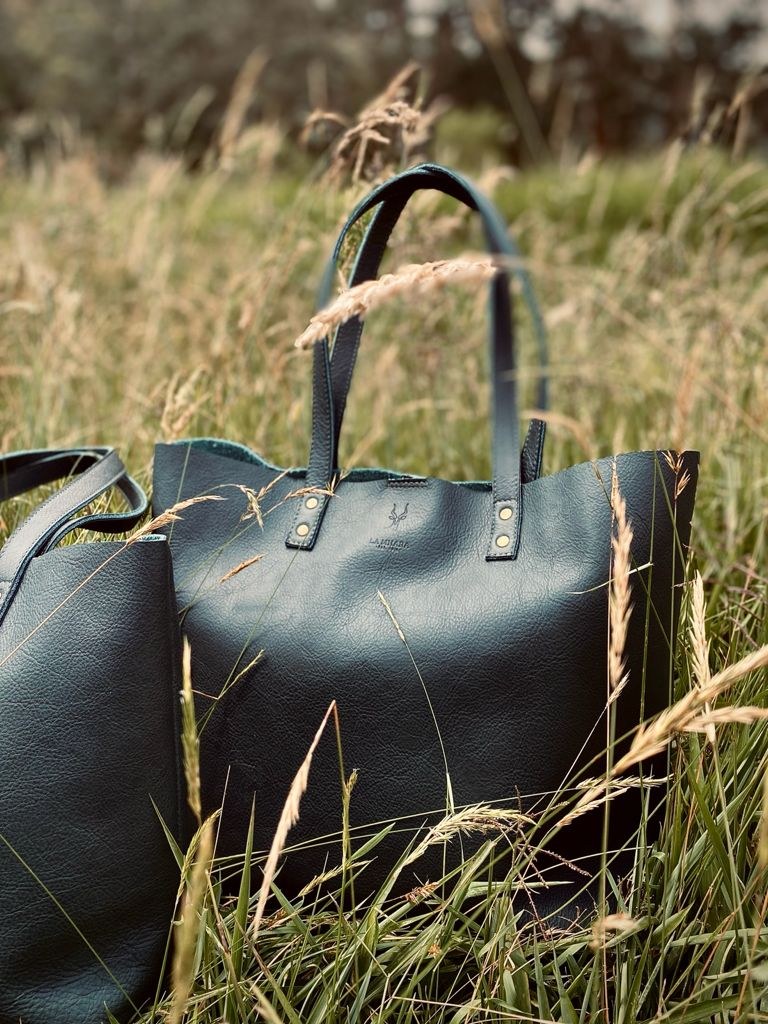 Leather Tote — Clover — 2