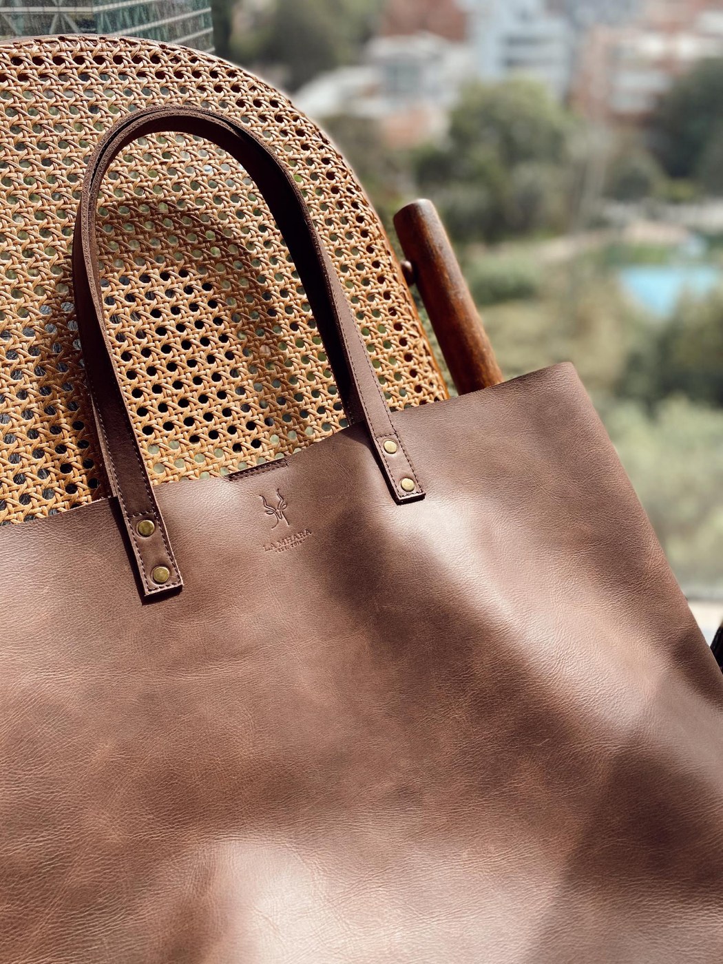 Leather Tote — Cocoa — 1